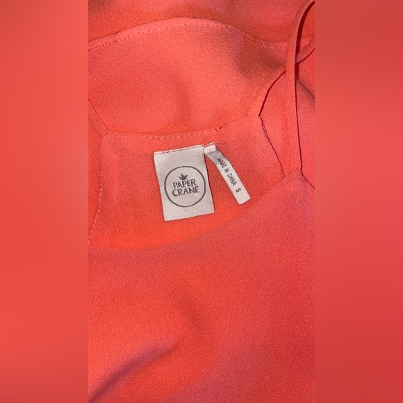 95)PAPER CRANE TANK TOP ORANGE SIZE S EXCELLENT CONDITIONS HOME FREE SMOKE - Picture 8 of 8